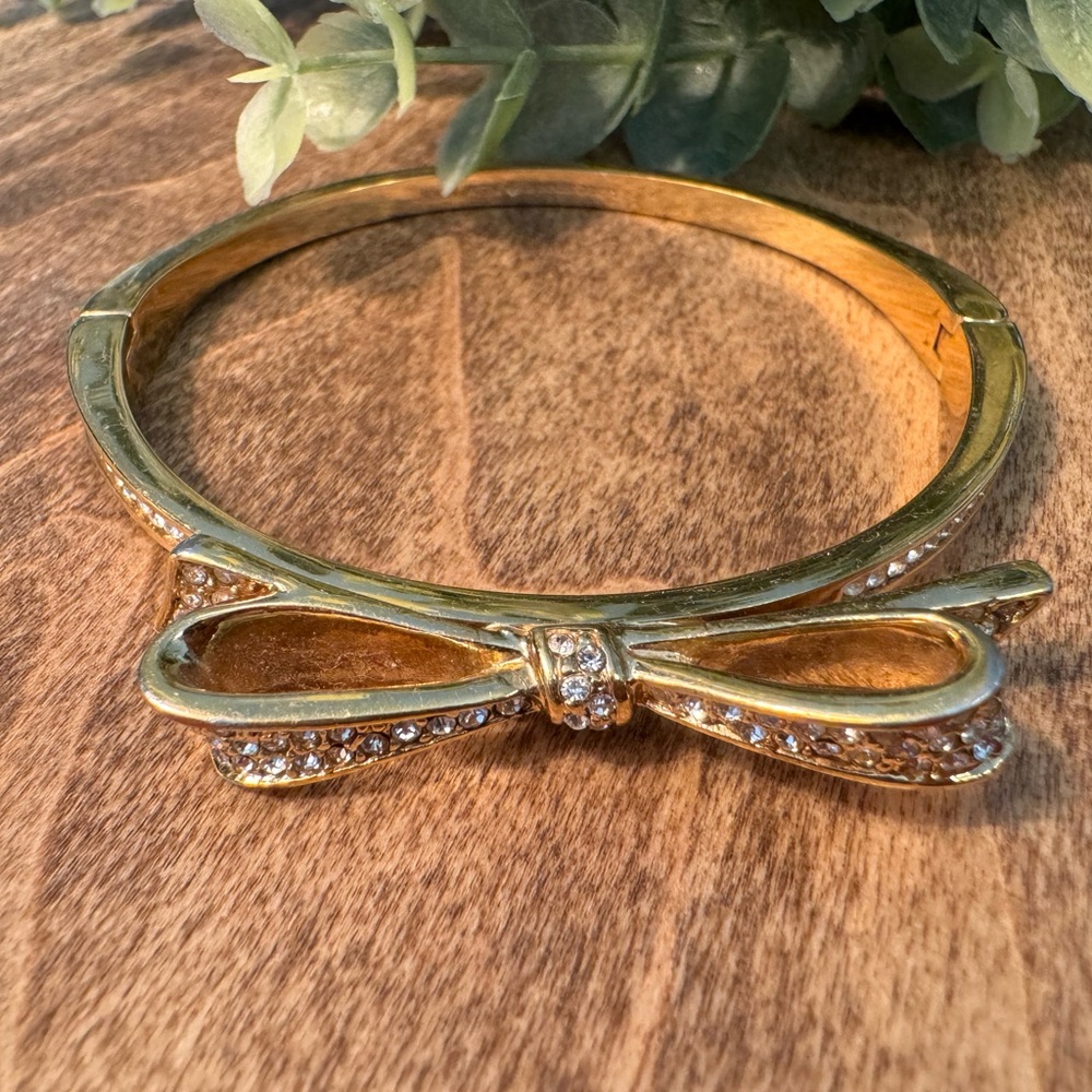 Kate Spade Crystal Bow Bangle Bracelet